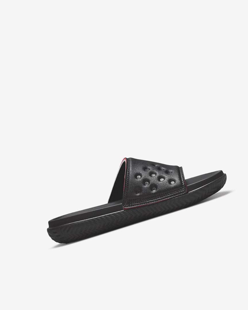 Black / Red Boys' Nike Jordan Play Slides | UK4494