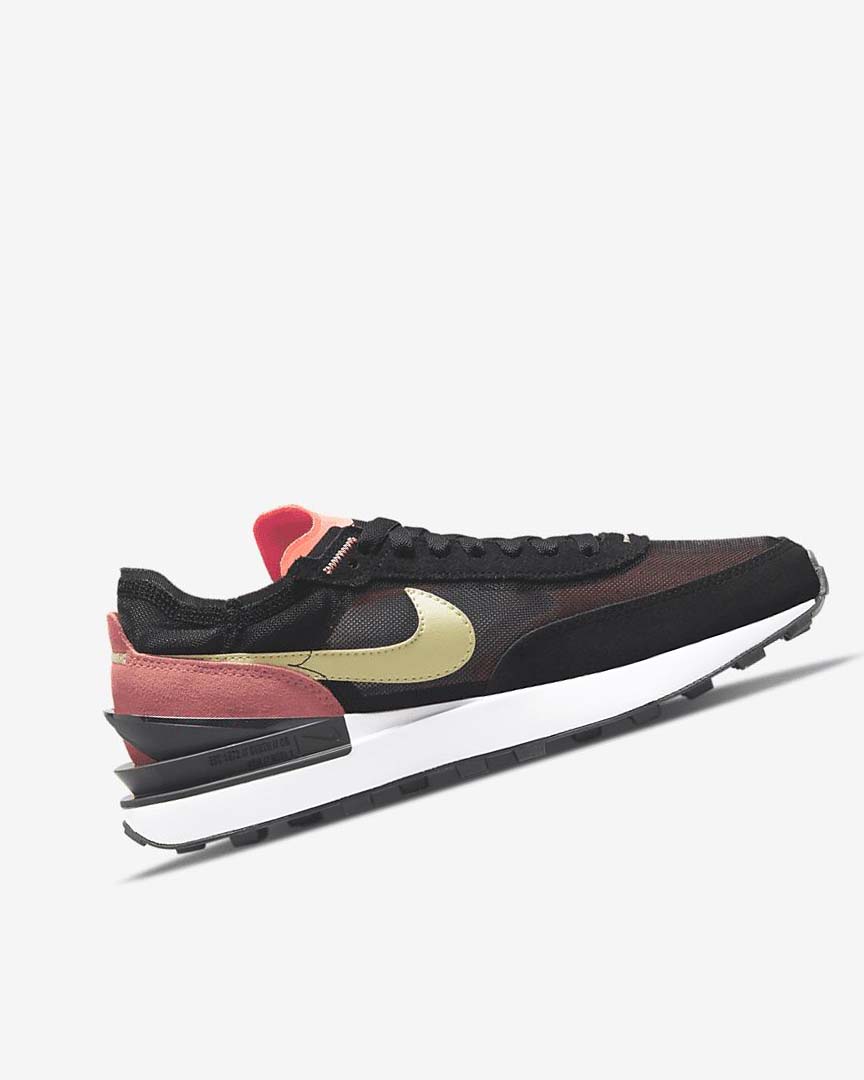 Black / Red / Light Green Women's Nike Waffle One Sneakers | UK2437