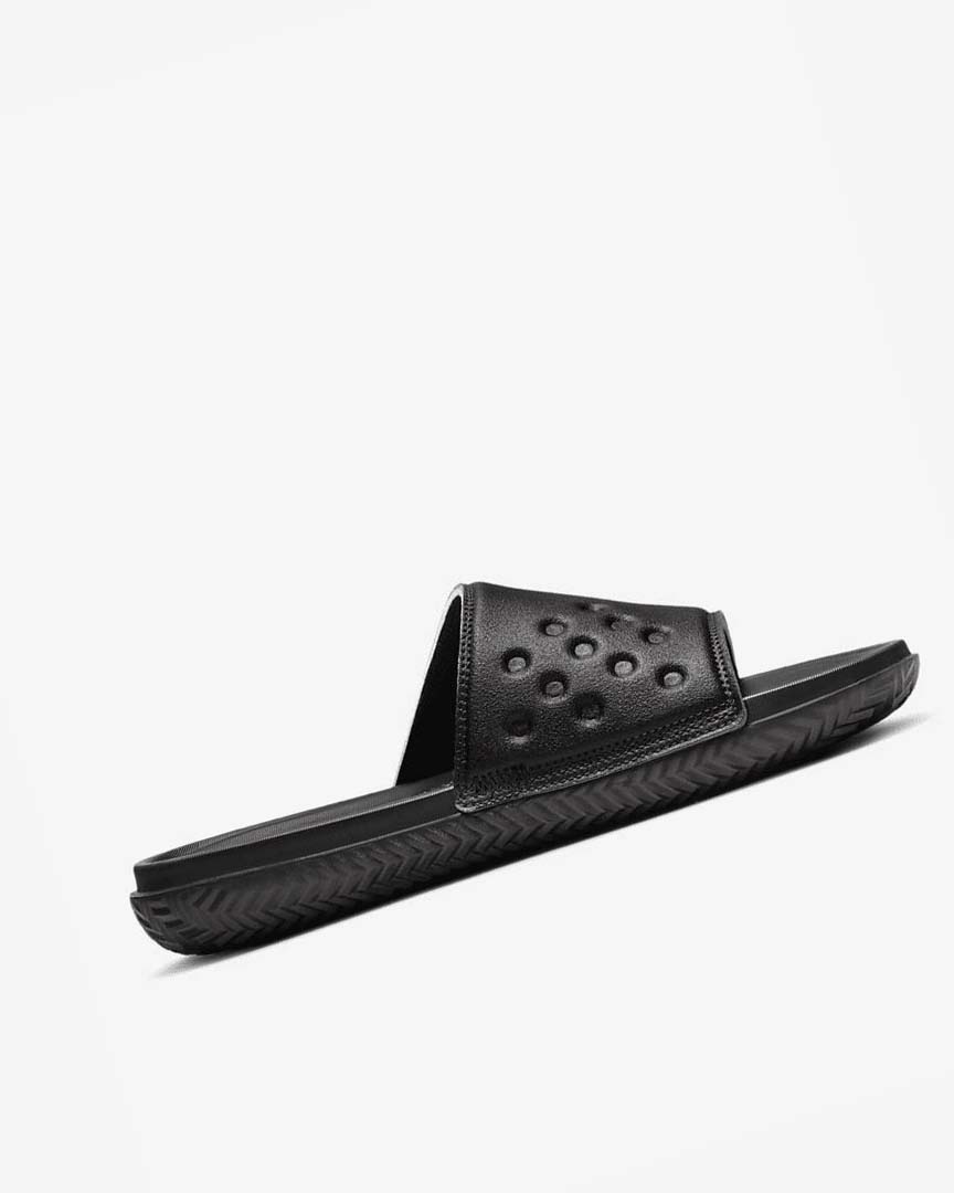 Black / Red Men's Nike Jordan Play Slides | UK5537