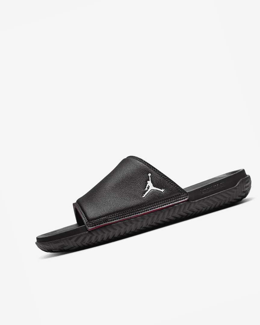 Black / Red Men\'s Nike Jordan Play Slides | UK5537