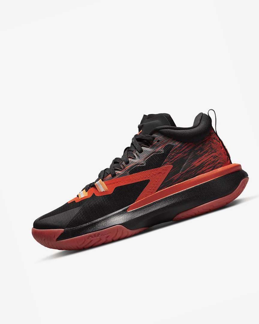 Black / Red / Orange Men\'s Nike Zion 1 SP Basketball Shoes | UK4913