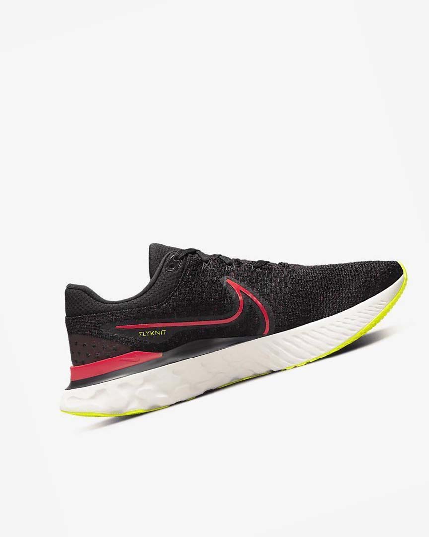 Black / Red / Red Men's Nike React Infinity Run Flyknit 3 Running Shoes | UK3025