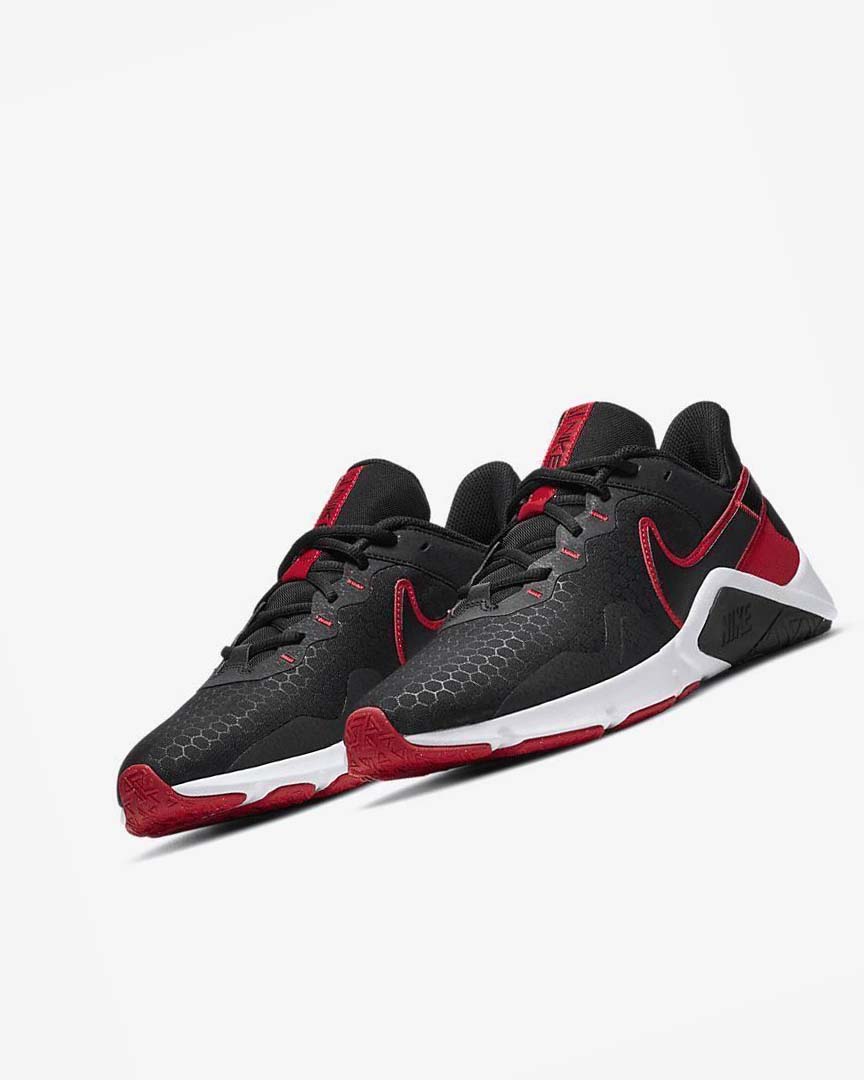 Black / Red / White / Black Men's Nike Legend Essential 2 Training Shoes | UK3239