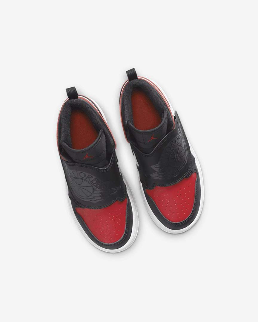 Black / Red / White / Dark Grey Boys' Nike Sky Jordan 1 Shoes | UK1145