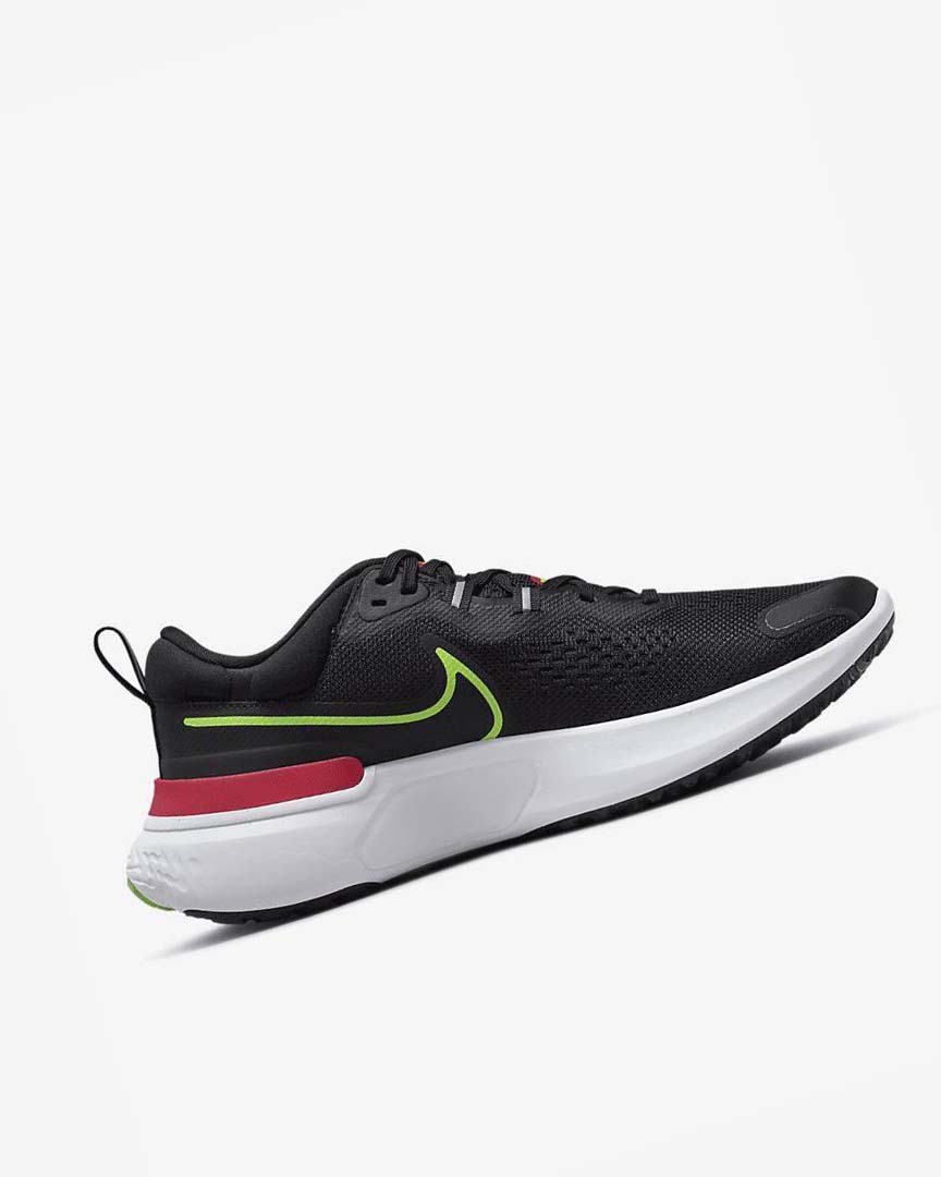 Black / Red / White / Green Men's Nike React Miler 2 Running Shoes | UK2564