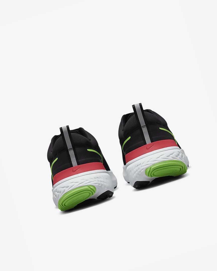 Black / Red / White / Green Men's Nike React Miler 2 Running Shoes | UK2564