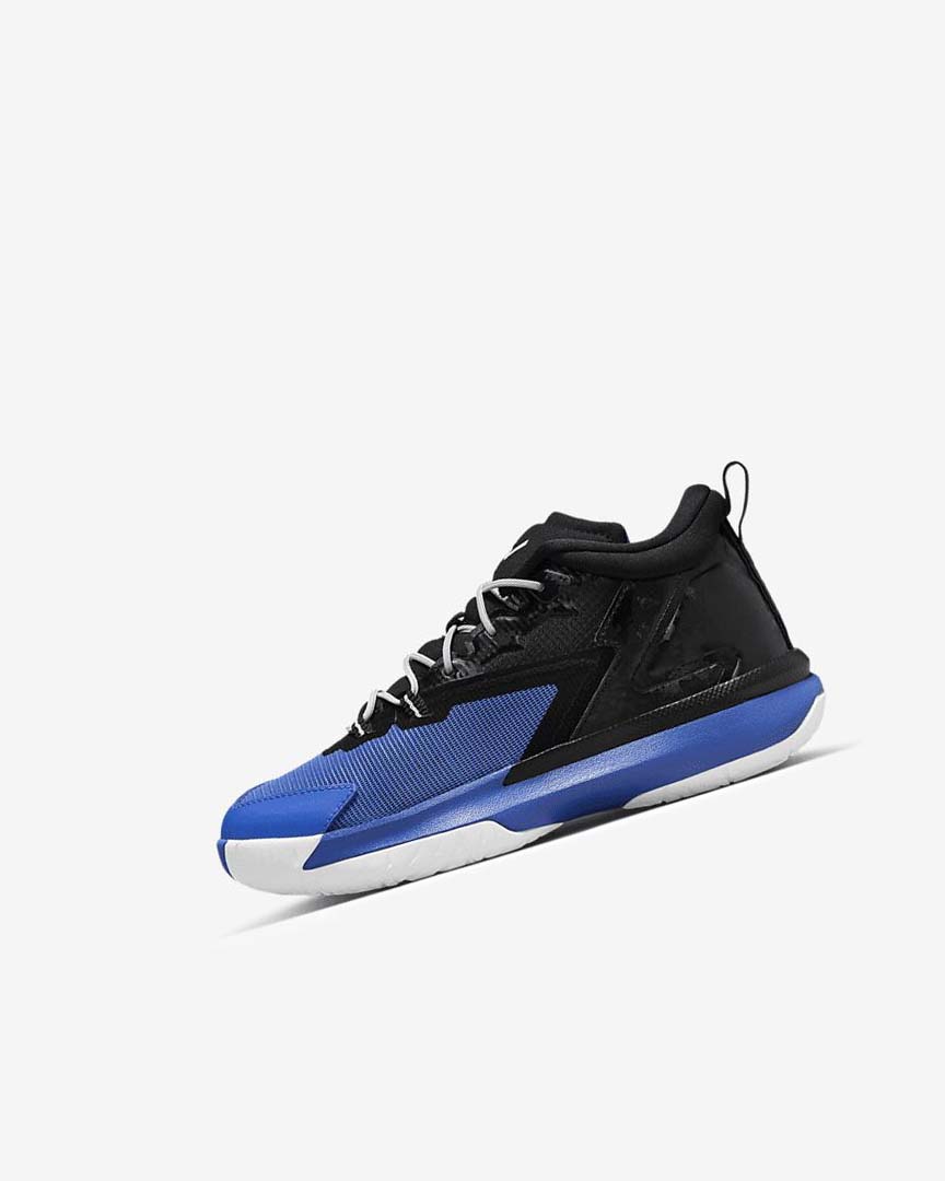 Black / Royal / White Boys\' Nike Zion 1 Basketball Shoes | UK2472