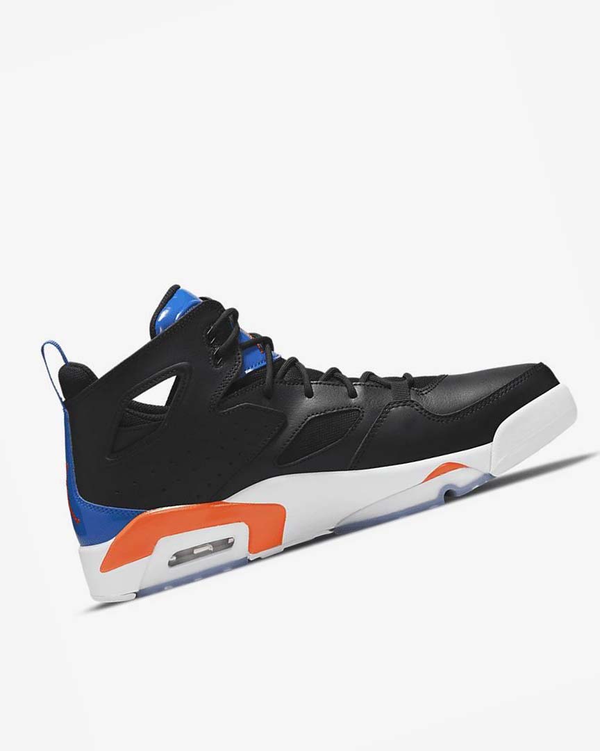 Black / Royal / White / Orange Men's Nike Jordan Flight Club '91 Basketball Shoes | UK2580