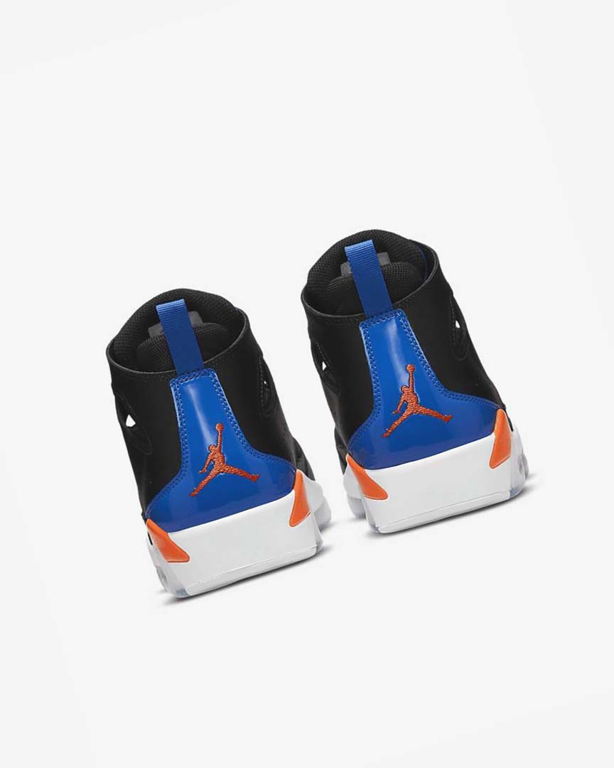 Black / Royal / White / Orange Men's Nike Jordan Flight Club '91 Basketball Shoes | UK2580