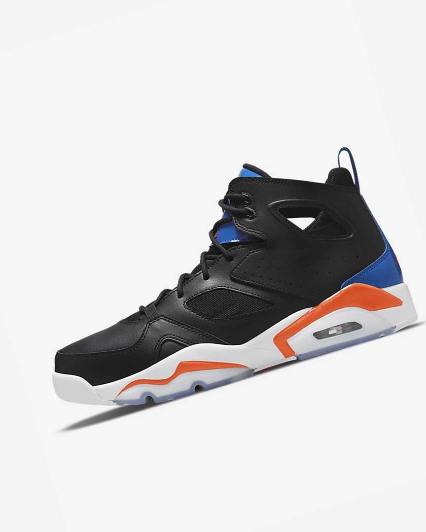 Black / Royal / White / Orange Men\'s Nike Jordan Flight Club \'91 Basketball Shoes | UK2580