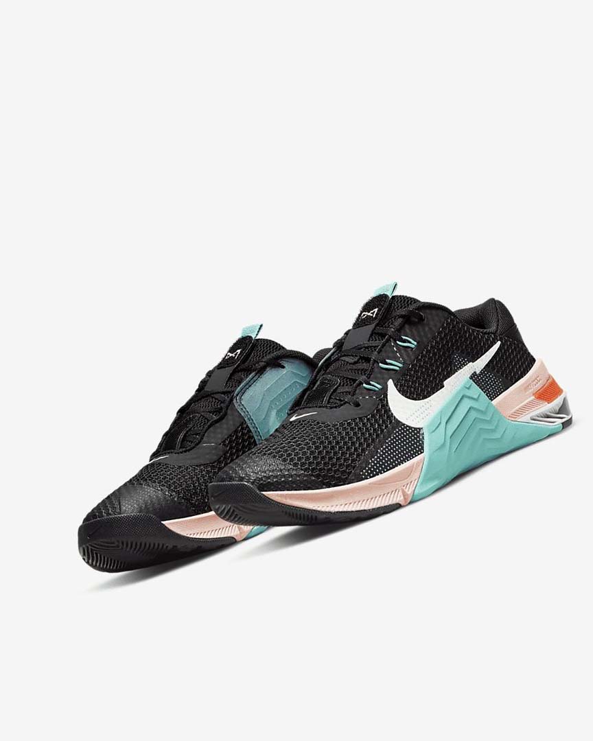 Black / Turquoise / Orange / Green Women's Nike Metcon 7 Training Shoes | UK5473