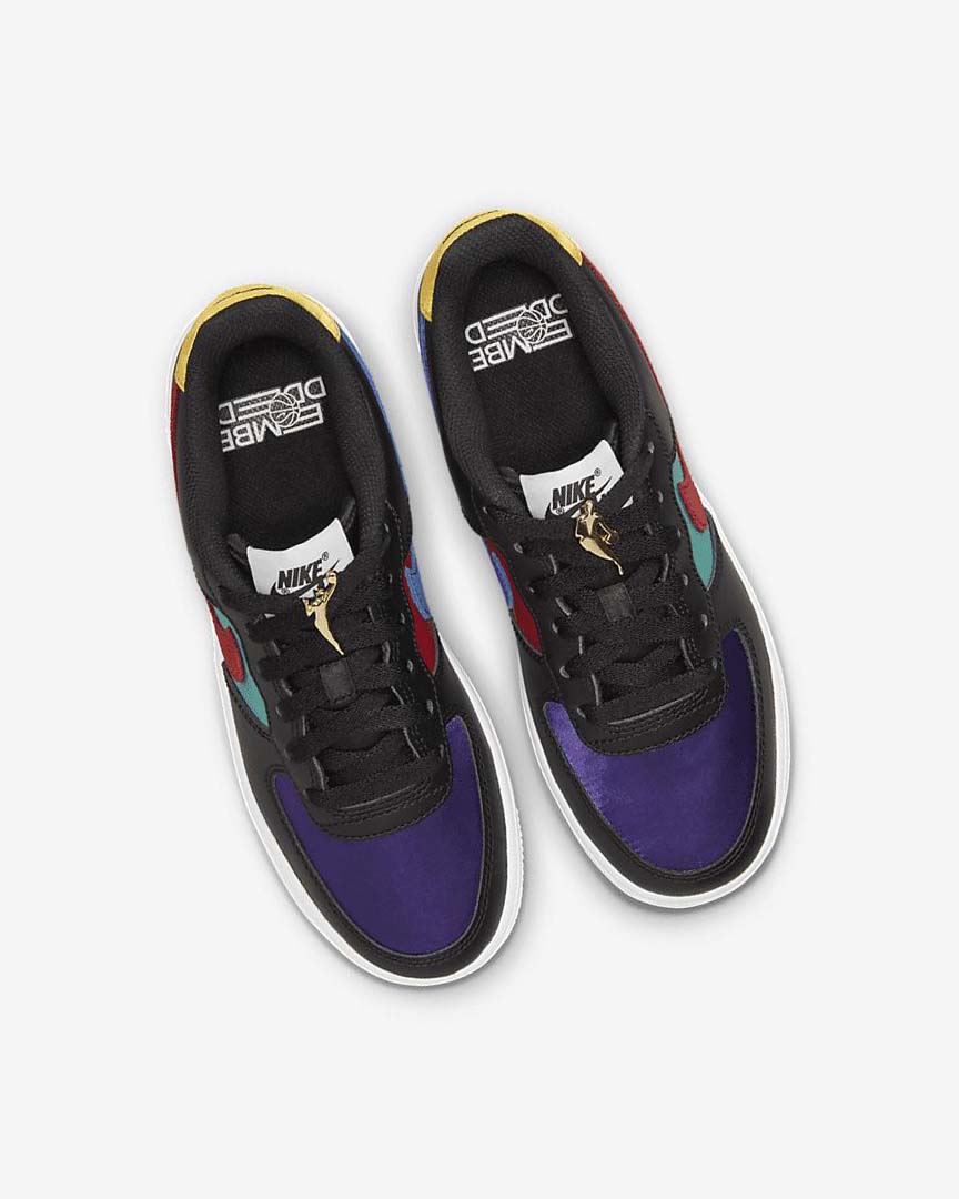 Black / Turquoise / Purple / Red Boys' Nike Air Force 1 LV8 EMB Sneakers | UK3105