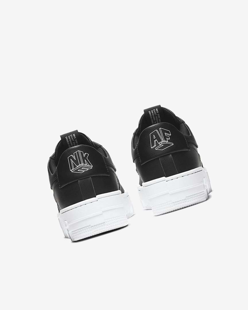 Black / White / Black / Black Women's Nike Air Force 1 Pixel Sneakers | UK3045