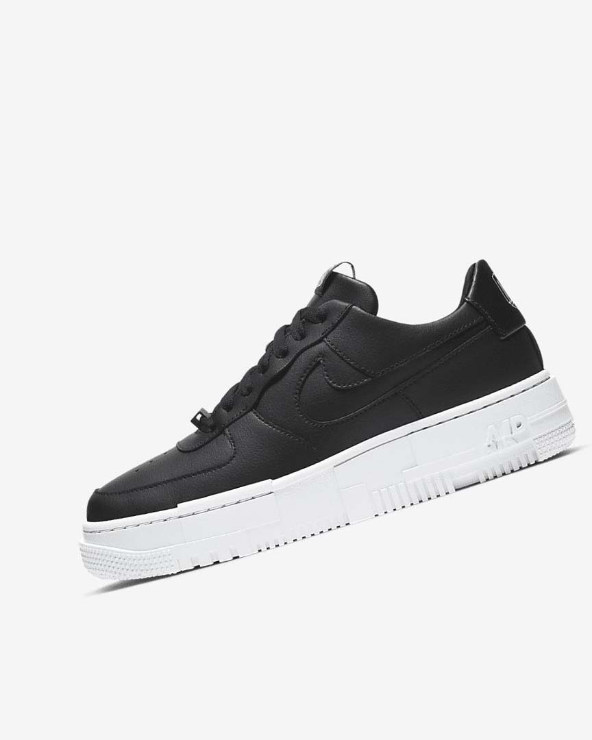 Black / White / Black / Black Women\'s Nike Air Force 1 Pixel Sneakers | UK3045