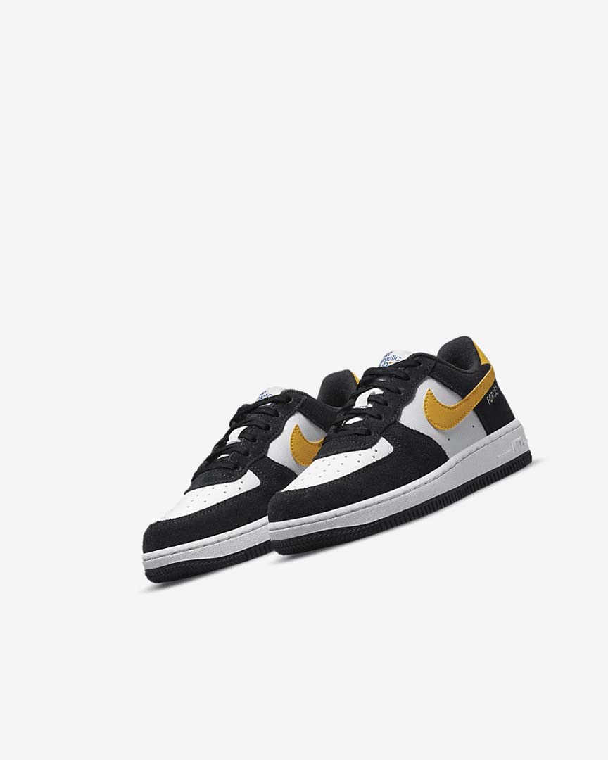 Black / White / Black / Dark Girls' Nike Force 1 LV8 Shoes | UK3090