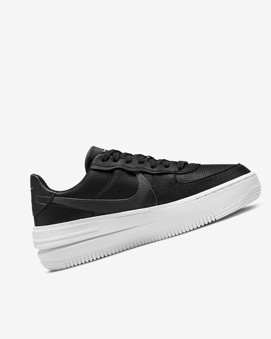 Black / White / Black / Dark Grey Women's Nike Air Force 1 PLT.AF.ORM Sneakers | UK4735