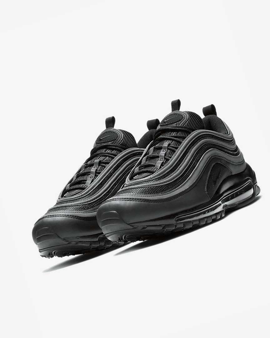 Black / White / Black Men's Nike Air Max 97 Casual Shoes | UK2975