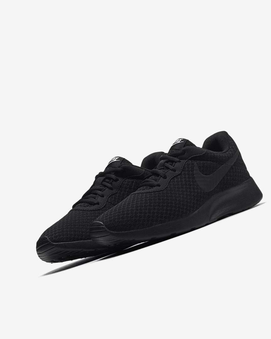 Black / White / Black Women's Nike Tanjun Sneakers | UK3142