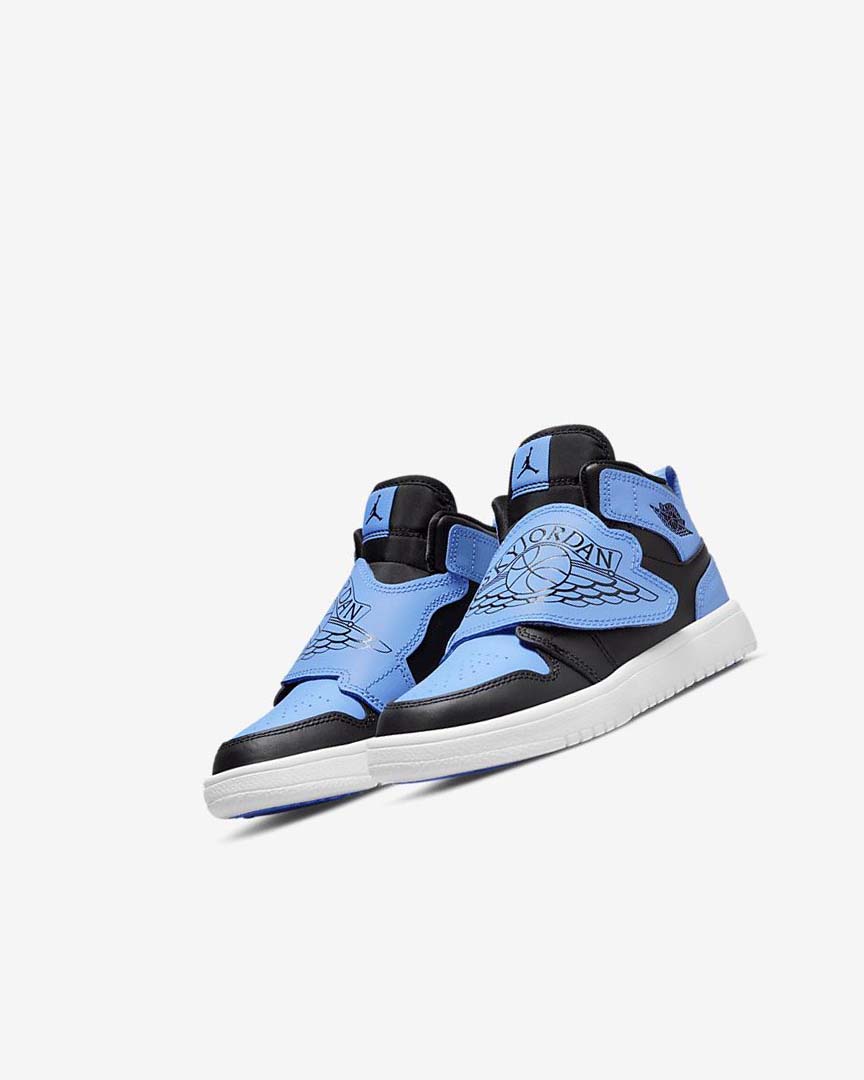 Black / White / Blue Boys' Nike Sky Jordan 1 Shoes | UK5280