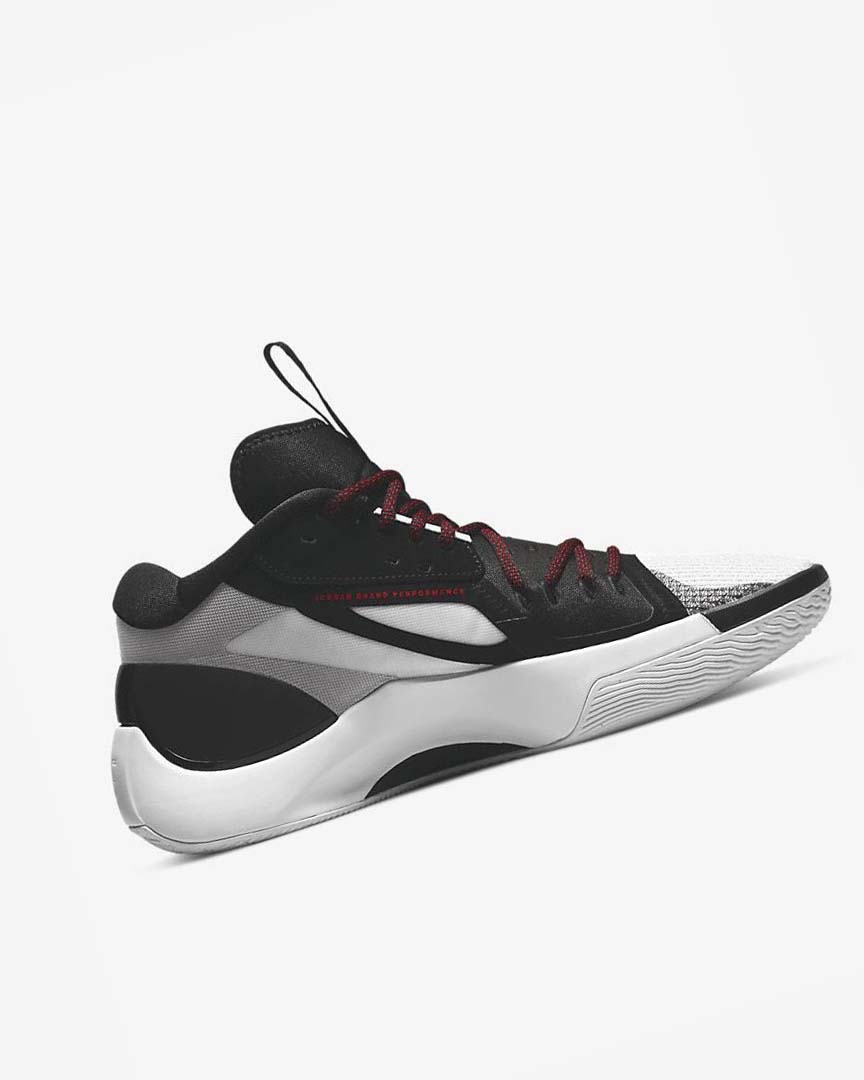 Black / White / Blue Grey / Red Men's Nike Jordan Zoom Separate Basketball Shoes | UK3201