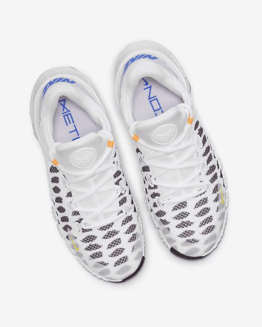 Black / White / Blue / Yellow Women's Nike Free Metcon 4 Training Shoes | UK5300