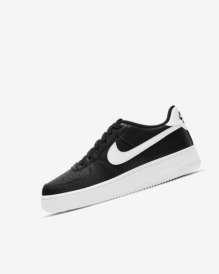 Black / White Boys\' Nike Air Force 1 Sneakers | UK4777