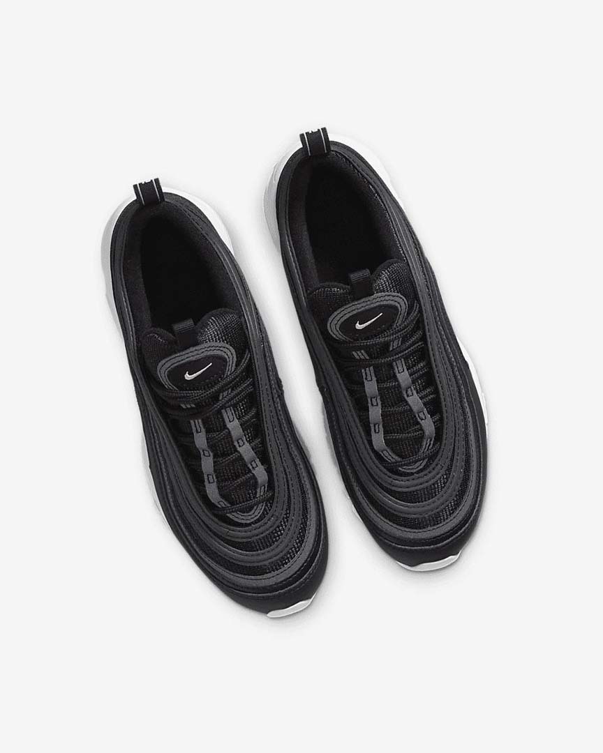 Black / White Boys' Nike Air Max 97 Casual Shoes | UK2383