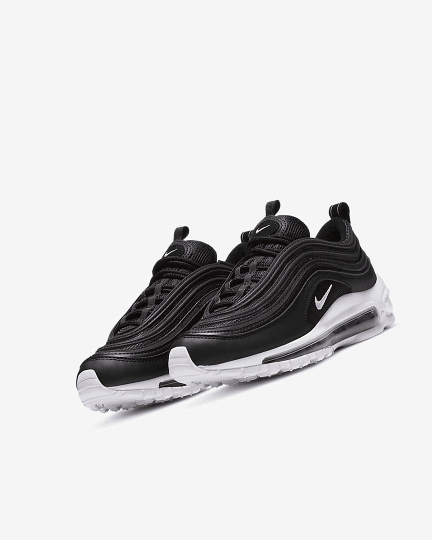 Black / White Boys' Nike Air Max 97 Casual Shoes | UK2383