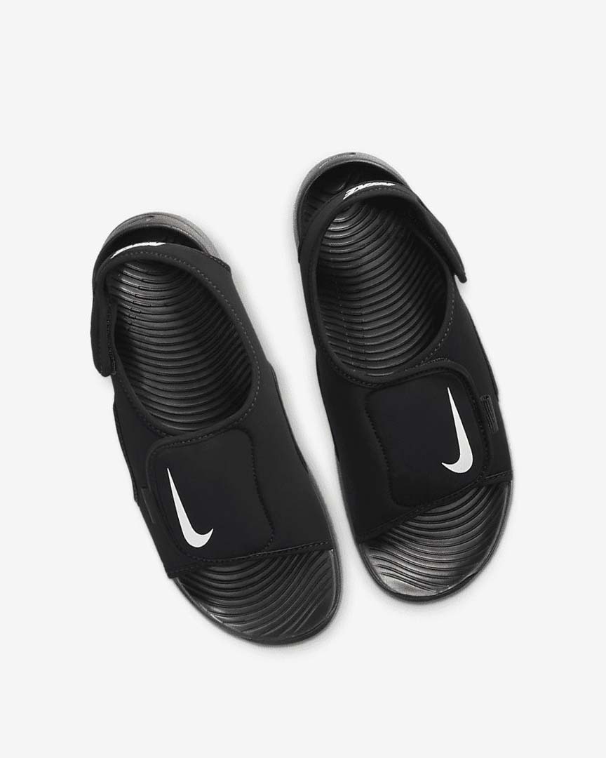 Black / White Boys' Nike Sunray Adjust 5 V2 Sandals | UK5400