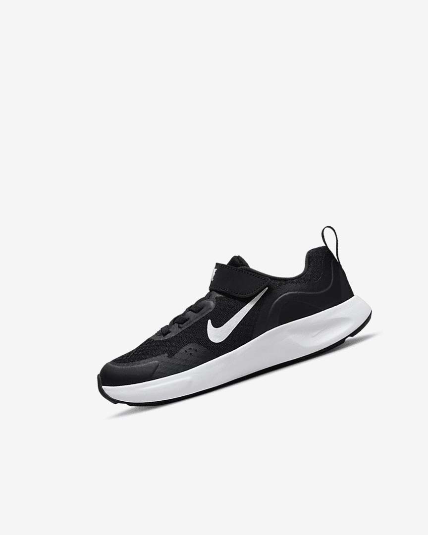 Black / White Boys\' Nike Wearallday Sneakers | UK5499