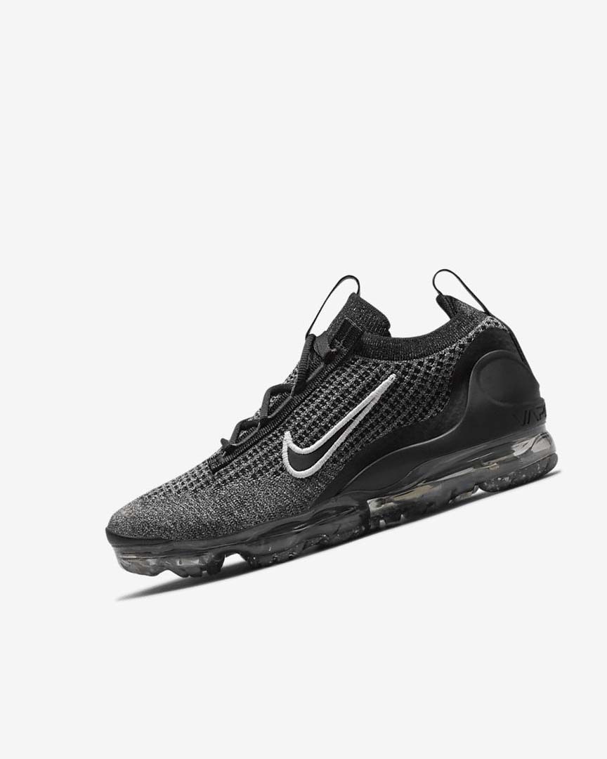 Black / White / Dark Grey / Black Boys\' Nike Air VaporMax 2021 FK Sneakers | UK4645