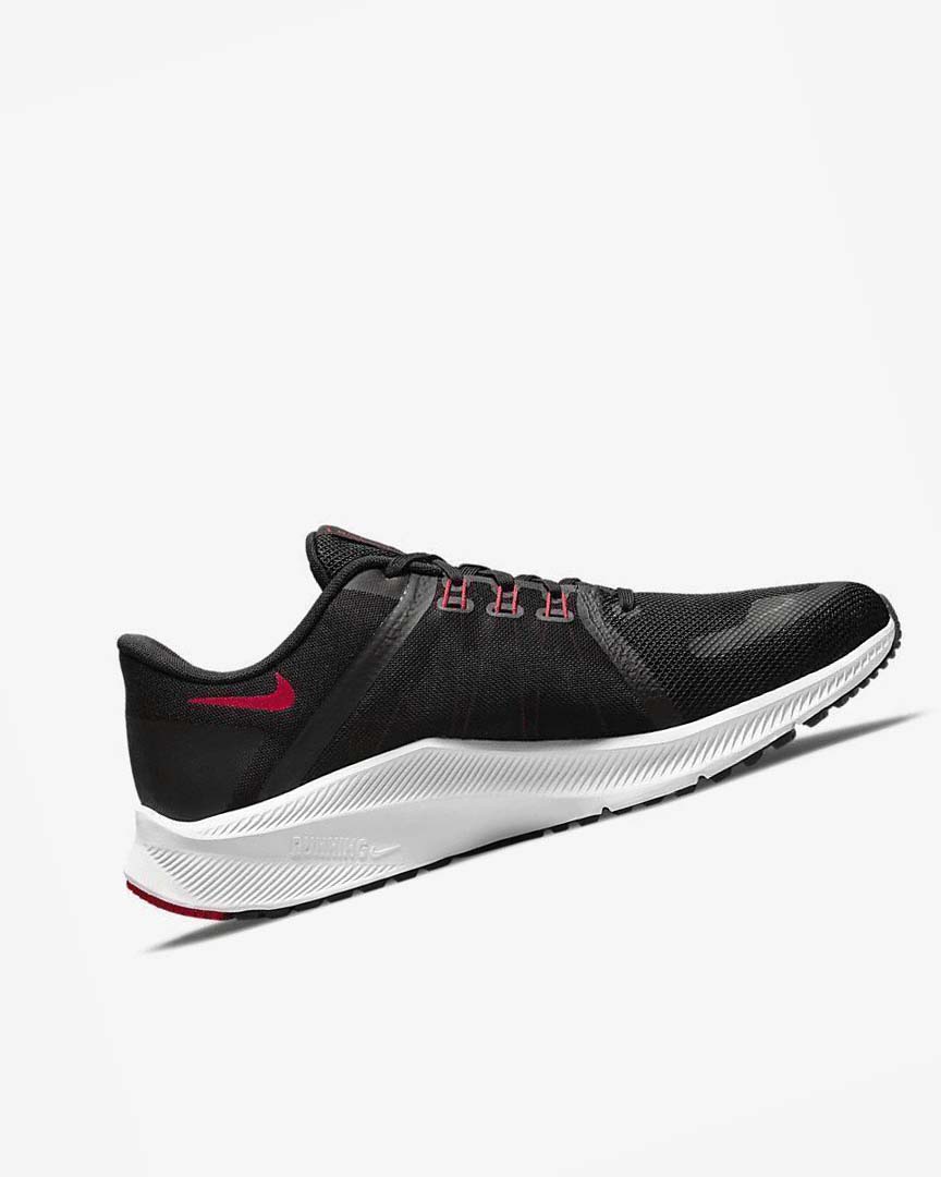 Black / White / Dark Grey / Red Men's Nike Quest 4 Running Shoes | UK3005