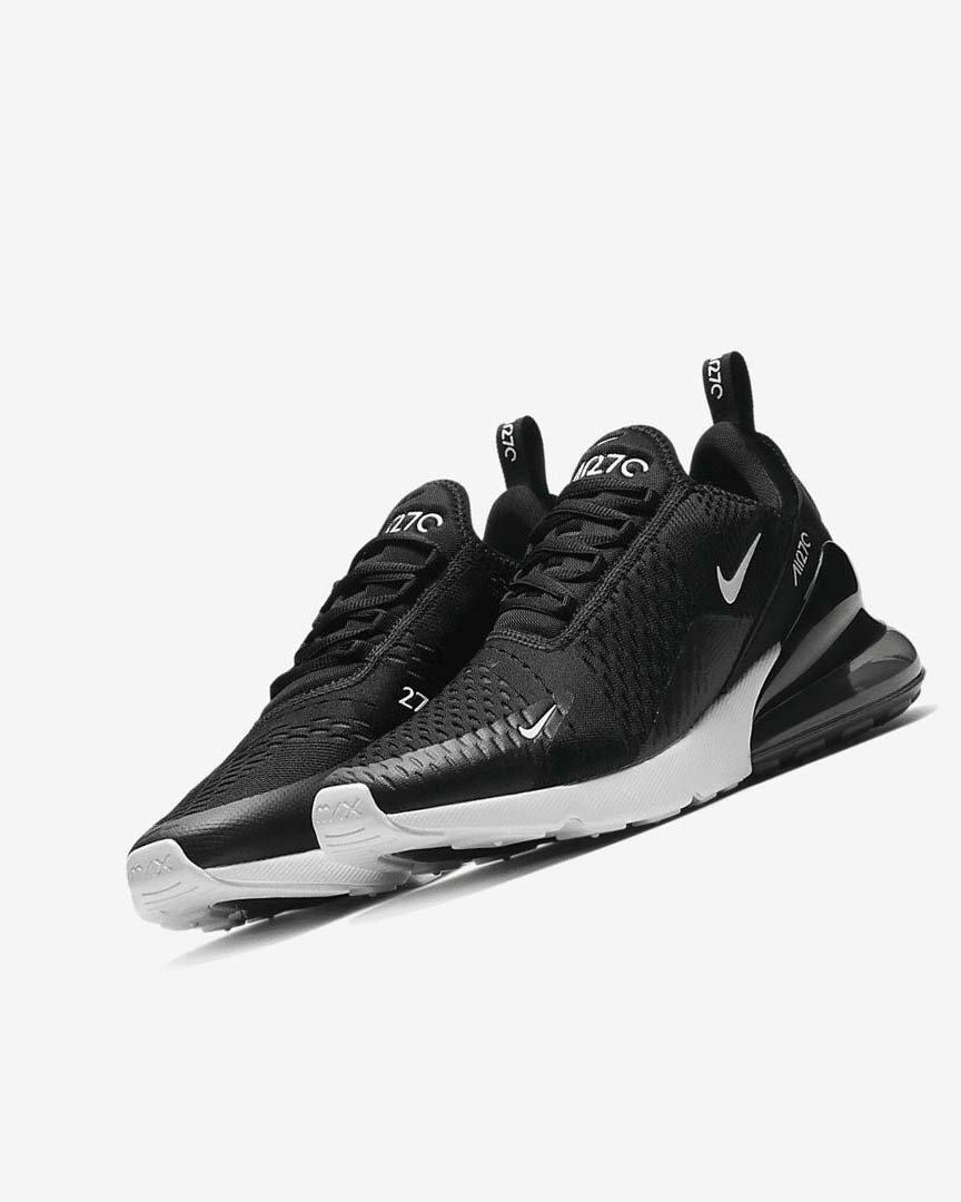 Black / White / Dark Grey Women's Nike Air Max 270 Casual Shoes | UK2451