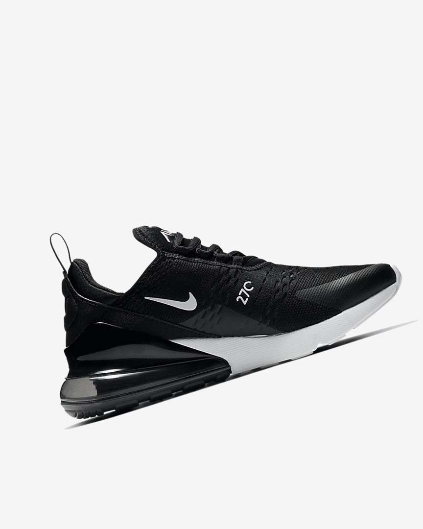 Black / White / Dark Grey Women's Nike Air Max 270 Casual Shoes | UK2451