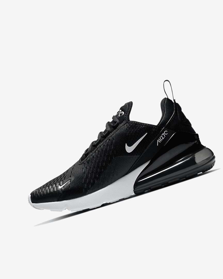 Black / White / Dark Grey Women\'s Nike Air Max 270 Casual Shoes | UK2451