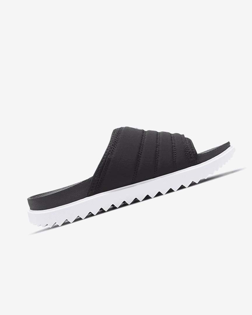 Black / White / Dark Grey Women's Nike Asuna Slides | UK2815