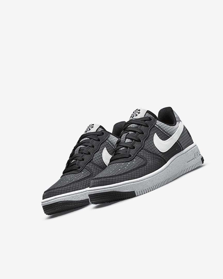 Black / White Girls' Nike Air Force 1 Crater Sneakers | UK4805