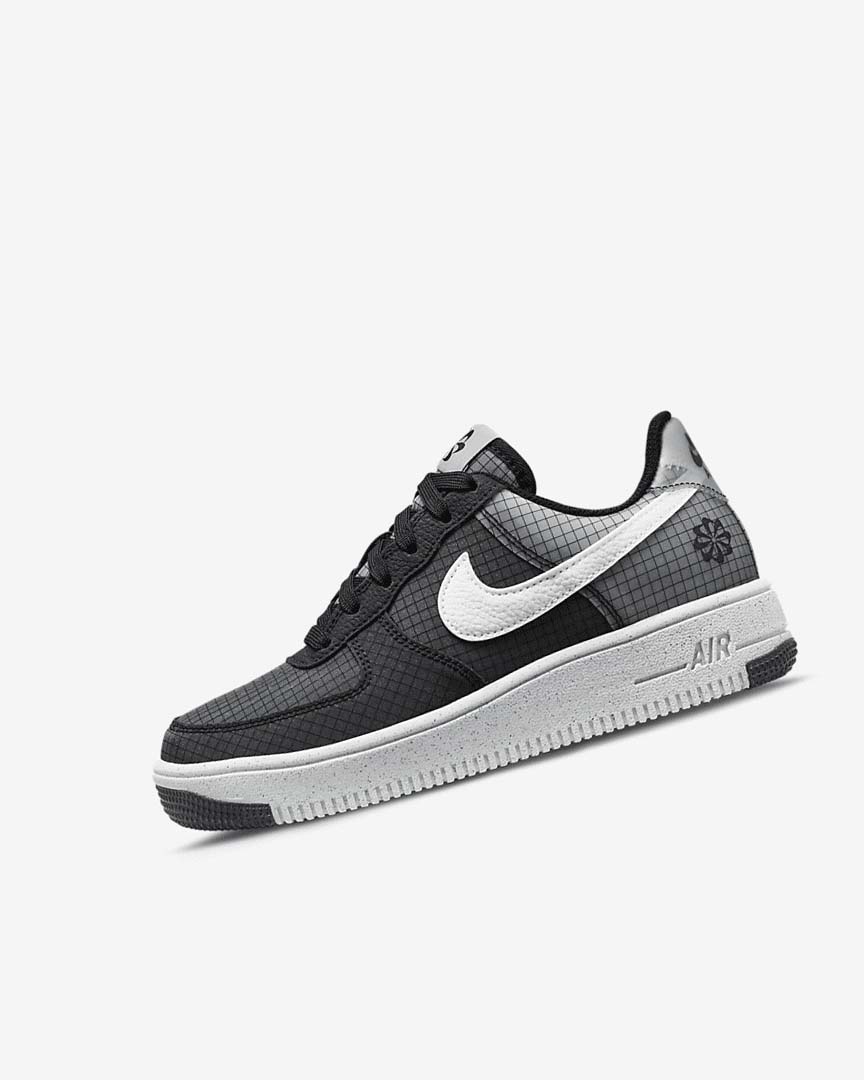 Black / White Girls\' Nike Air Force 1 Crater Sneakers | UK4805