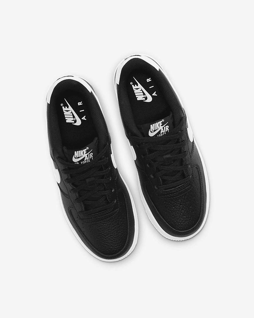 Black / White Girls' Nike Air Force 1 Sneakers | UK4930