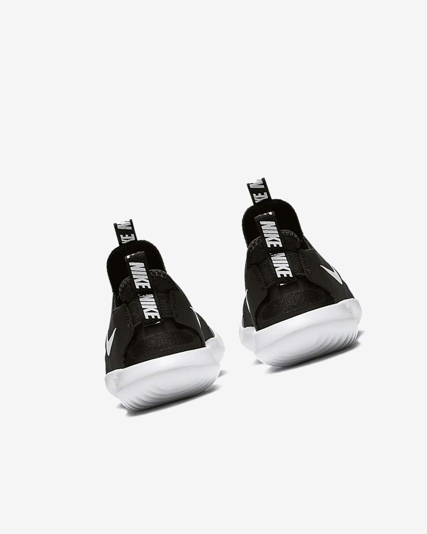 Black / White Girls' Nike Flex Runner Running Shoes | UK5010