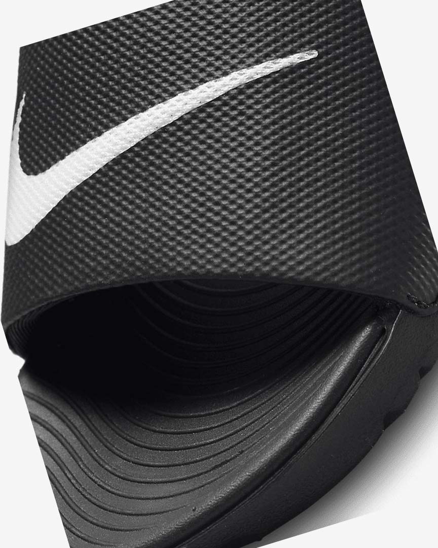 Black / White Girls' Nike Kawa Slides | UK5351