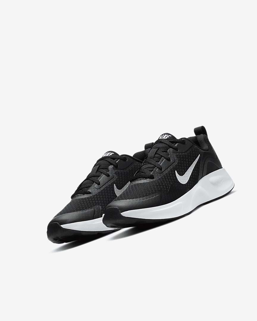 Black / White Girls' Nike Wearallday Sneakers | UK4931