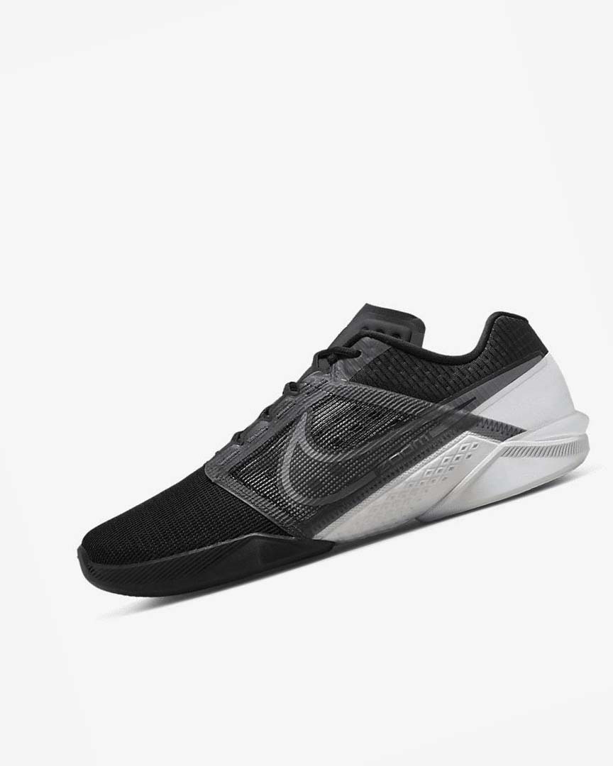 Black / White / Grey Men\'s Nike Zoom Metcon Turbo 2 Training Shoes | UK5006