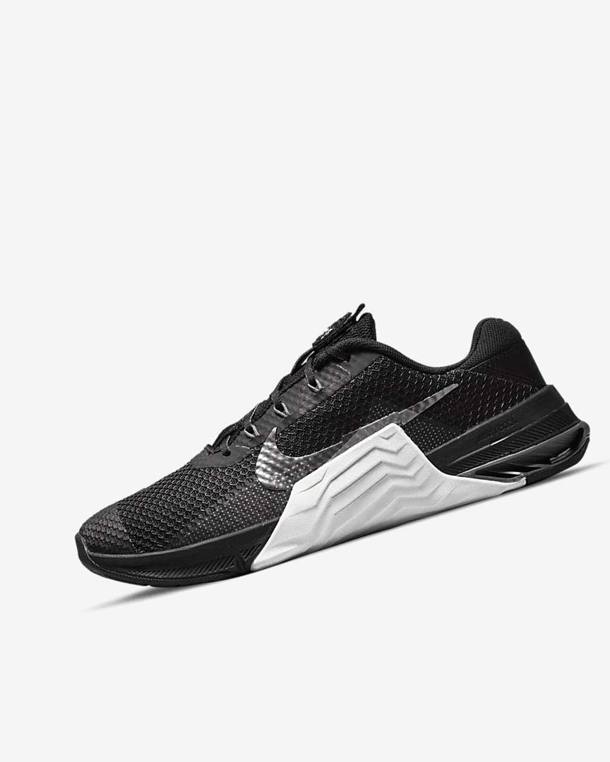 Black / White / Grey / Metal Dark Grey Women\'s Nike Metcon 7 Training Shoes | UK2830