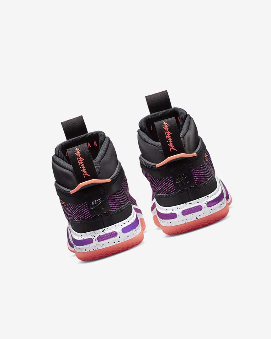 Black / White / Light Mango / Purple Men's Nike Air Jordan XXXVI 'First Light' Basketball Shoes | UK2735