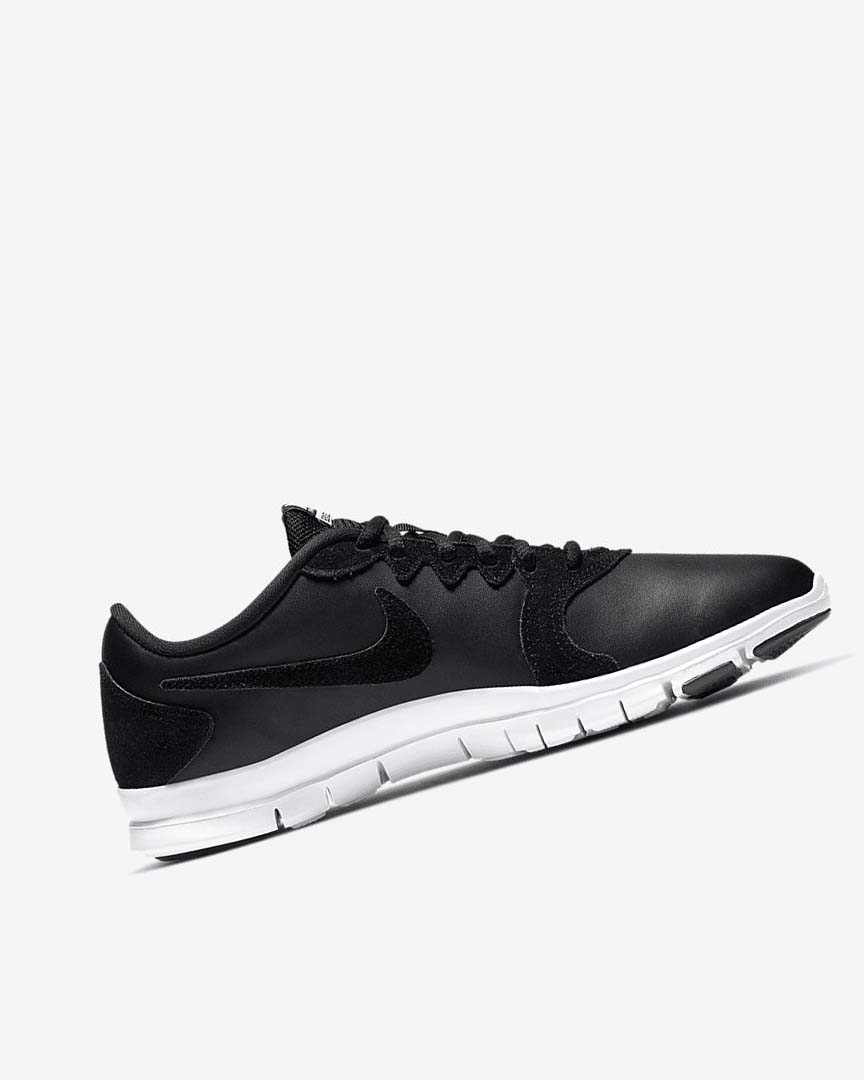 Black / White / Light Red / Black Women's Nike Flex Essential TR Leather Training Shoes | UK5026