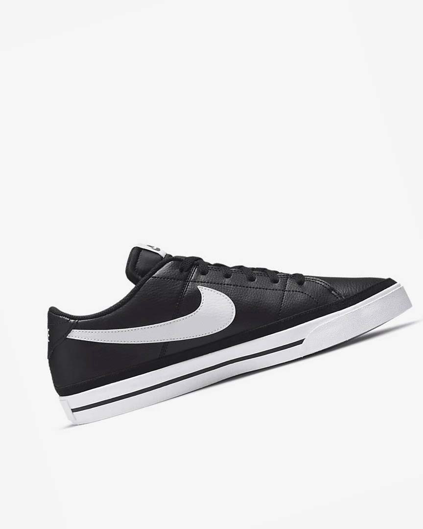 Black / White Men's Nike Court Legacy Sneakers | UK4652