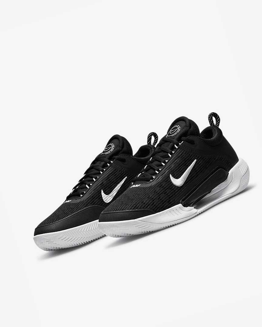 Black / White Men's Nike Court Zoom NXT Tennis Shoes | UK5058