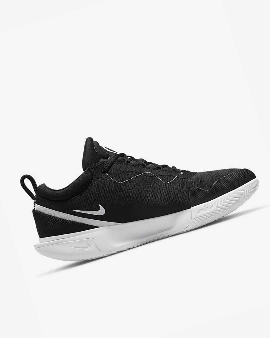 Black / White Men's Nike Court Zoom Pro Tennis Shoes | UK3272