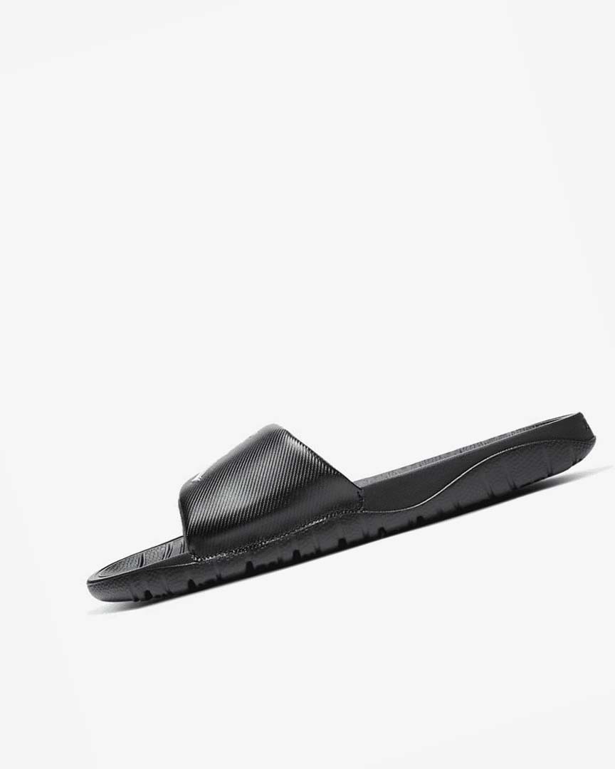 Black / White Men's Nike Jordan Break Slides | UK4801